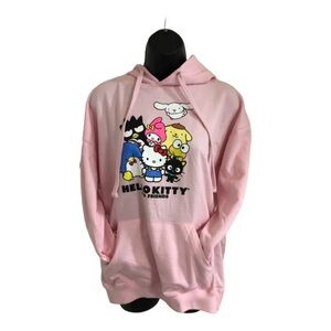 Hello Kitty & Friends Barbie‎ pink graphic print hoodie size large brand new
